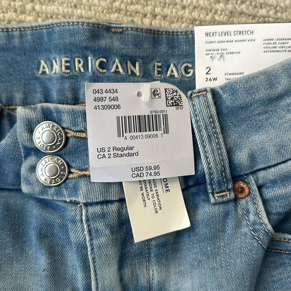 American Eagle Next Level Curvy High-Waisted Skinny Kick Jean - Picture 6 of 6